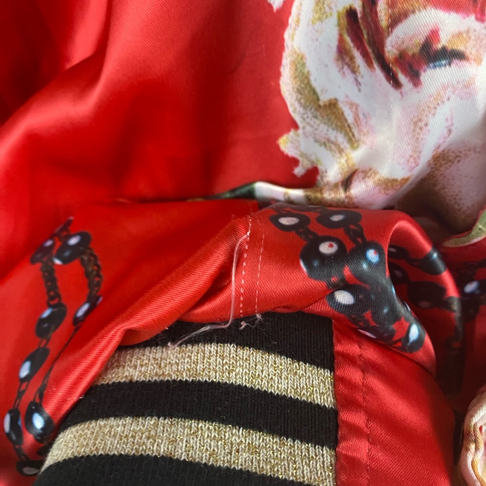 Civil Regime limited edition red satin Virgin Mary rosary satin bomber jacket - Picture 5 of 16